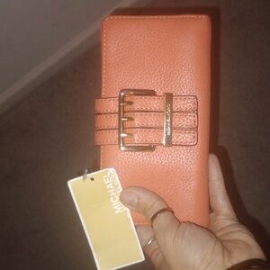 Michael Kors Grapfruit Gansevoort Leather Wallet NWT